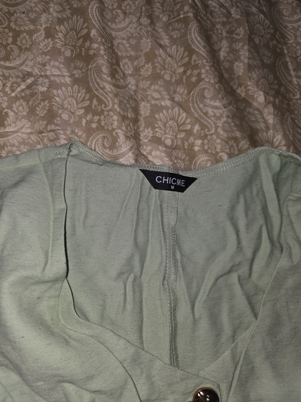 chic Sage Green Tank Top with Button Accent